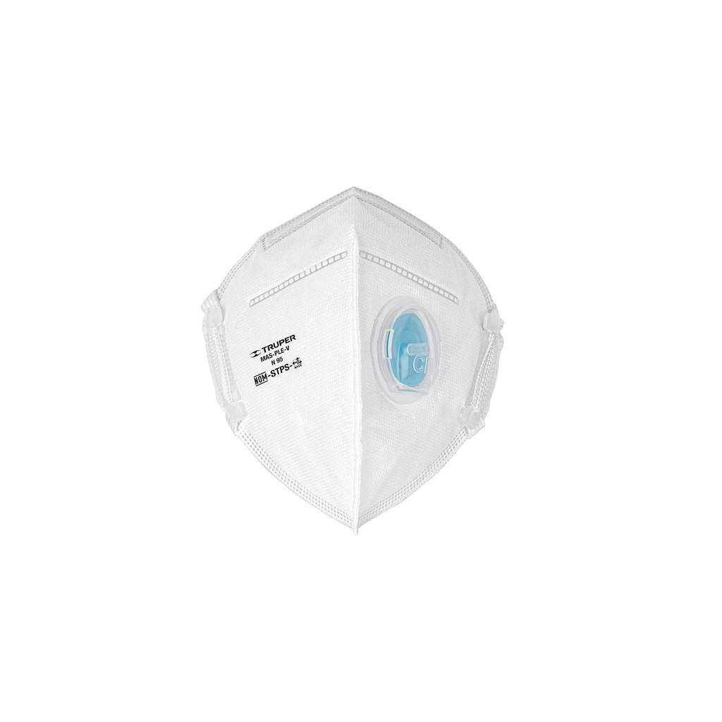 Respirador plegable N95 con válvula para partículas, Truper - Pag 444