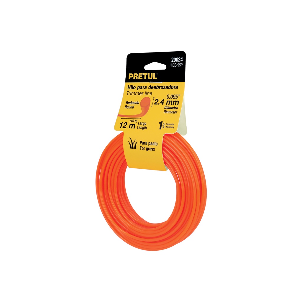 Rollo de hilo para desbrozadora, 2.4 mm x 12 m, Pretul - Pag 355