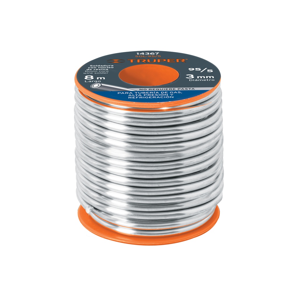 Soldadura con núcleo resina 95/5, tubería de gas, 450 g - Pag 473