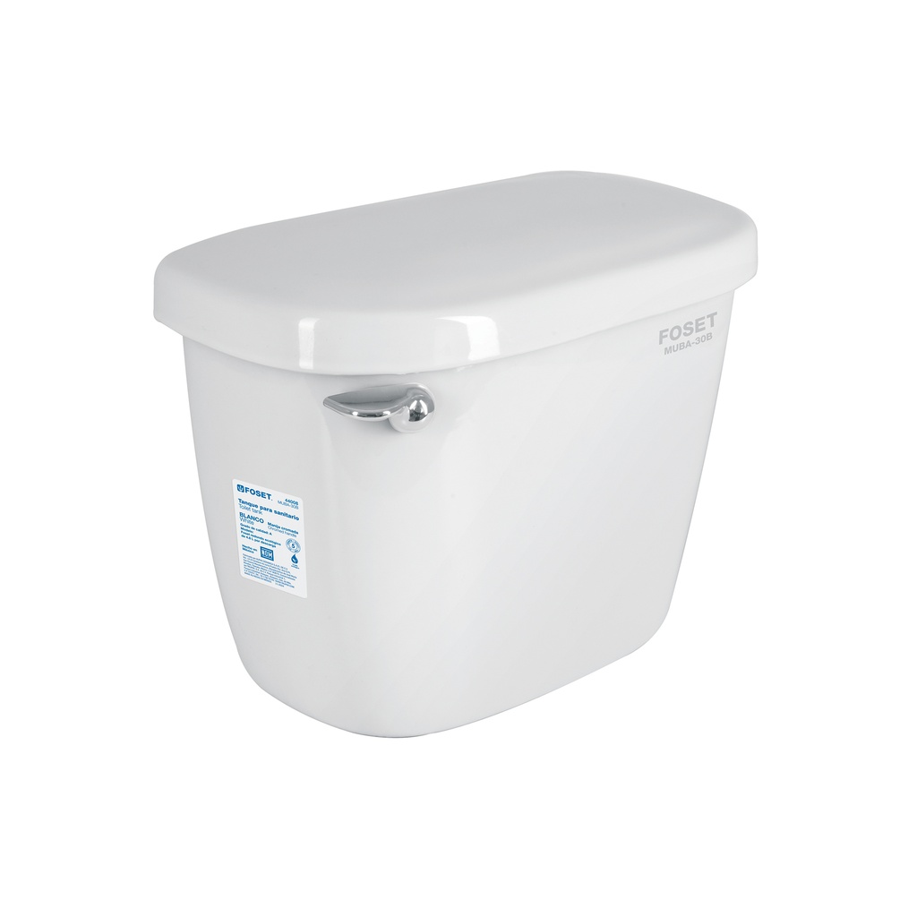 Tanque bajo cerámico con accesorios, blanco, Foset - Pag 726