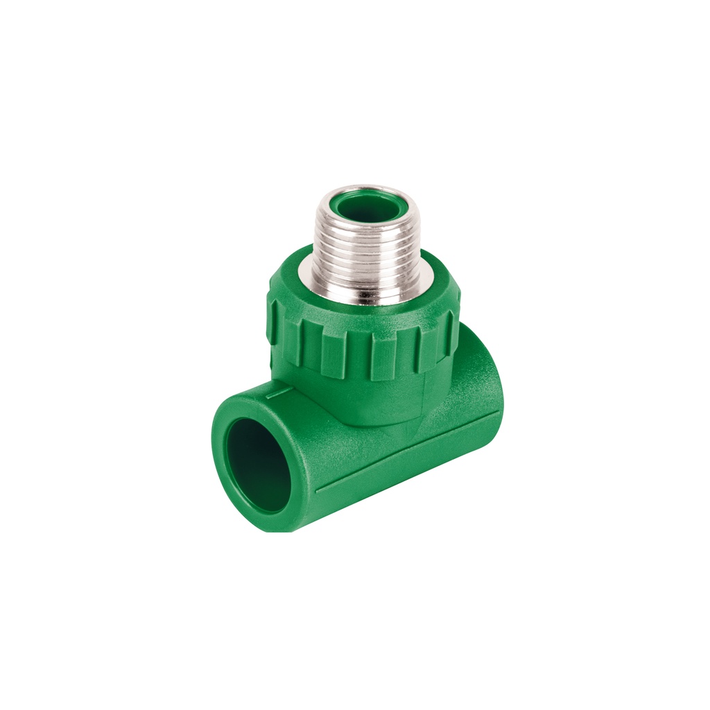 Tee macho de PPR 1/2' con inserto metálico, Foset - Pag 703