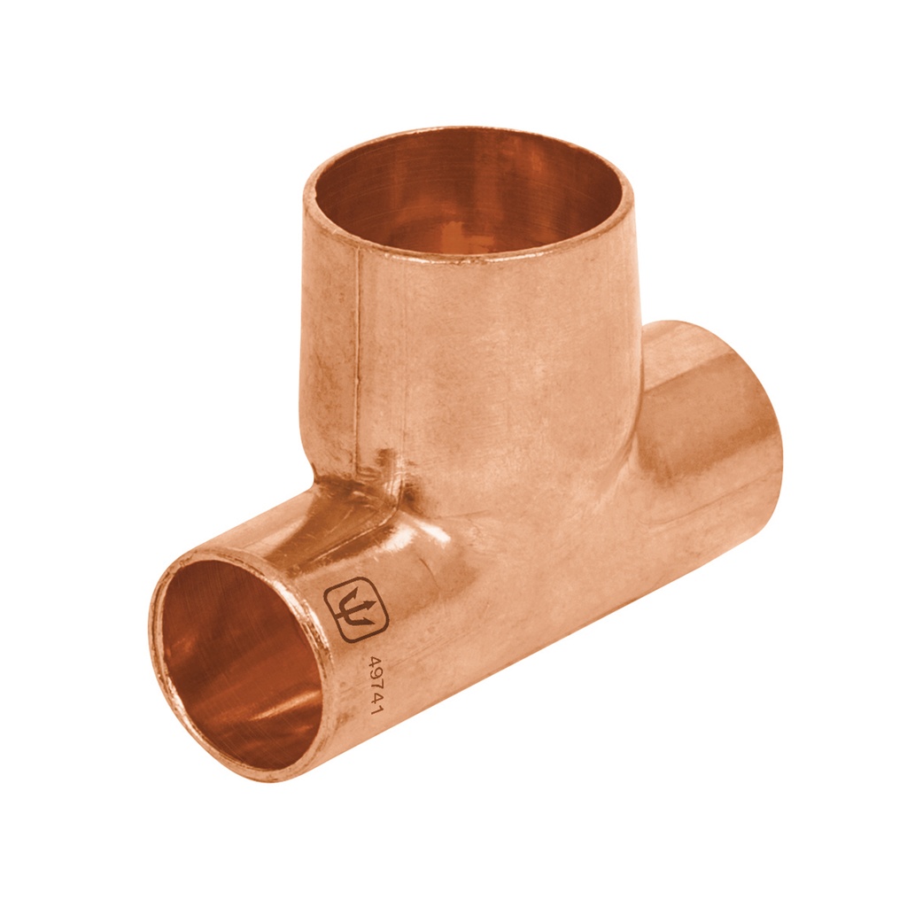Tee reducida de cobre 1/2' x 1/2' x 3/4', Foset - Pag 712