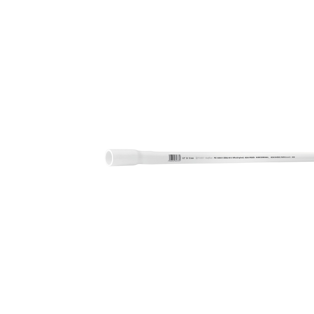 Tubo de 1/2' de PVC hidráulico cédula 40, de 3 m, Foset - Pag 696