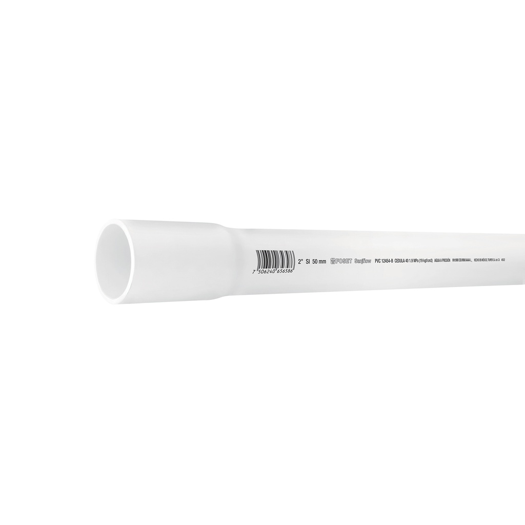 Tubo de 2' de PVC hidráulico cédula 40, de 3 m, Foset - Pag 696