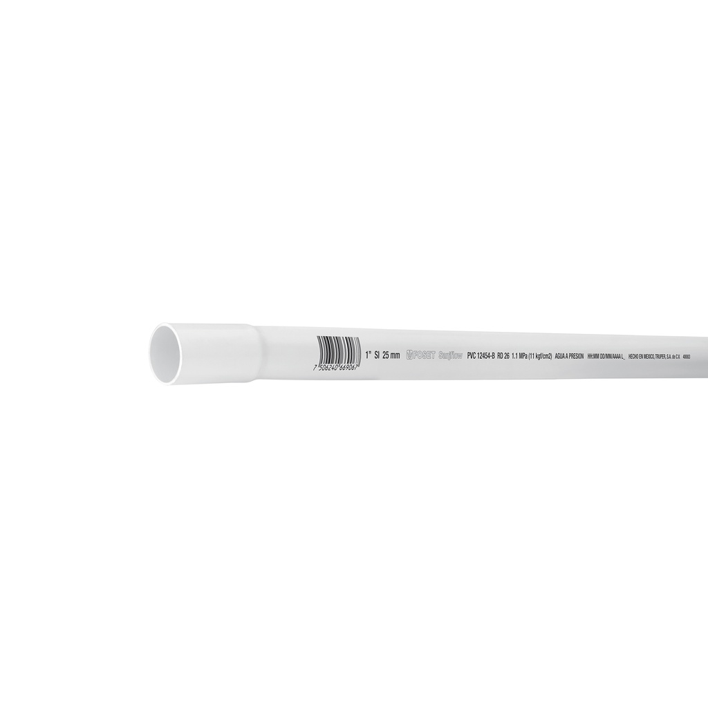 Tubo de 3 m de PVC de 1' hidráulico RD 26, Foset - Pag 696