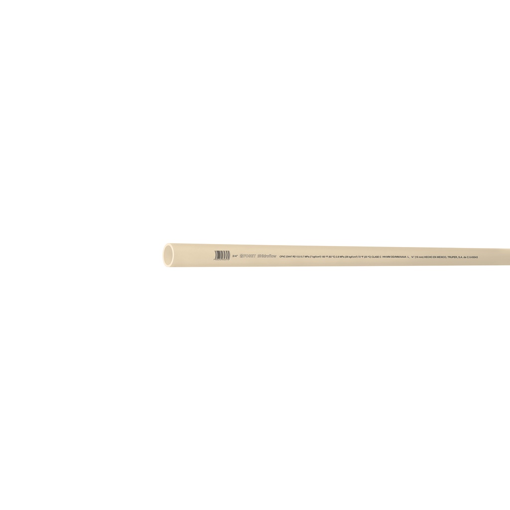 Tubo de 3/4' de CPVC hidráulico RD 13.5 de 3 m, Foset - Pag 698