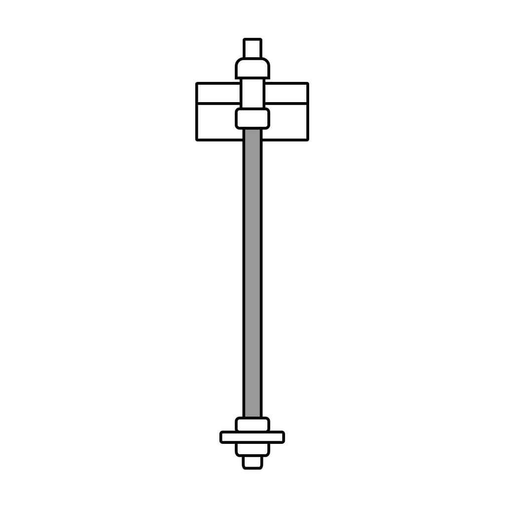 Varilla roscada de 1 m x 3/8', Fiero - Pag 575, 756