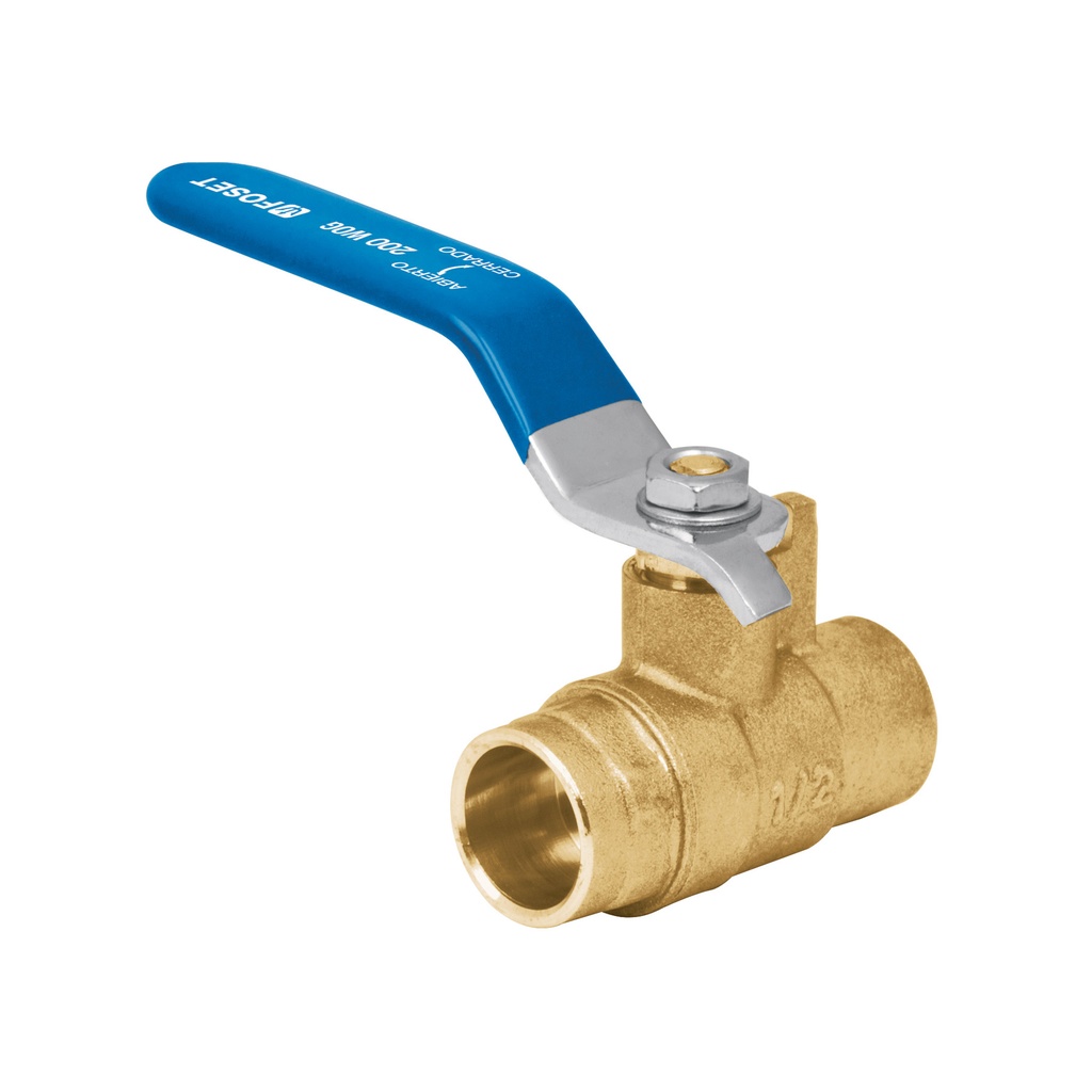Válvula de esfera de latón, soldable 1/2', Foset - Pag 714