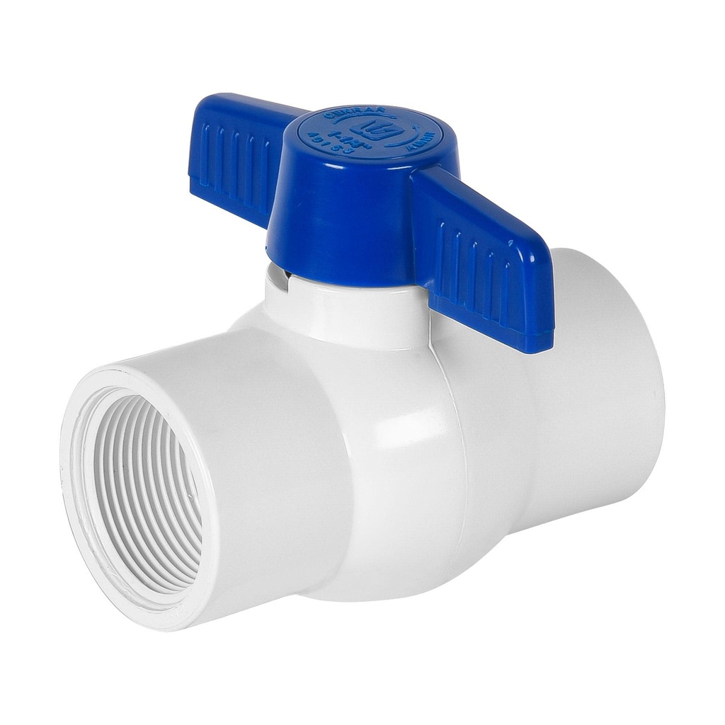 Válvula esfera de PVC 1-1/4' roscable, Foset - Pag 697, 717