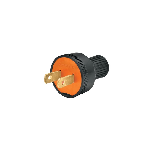 [T46210] 2 Clavijas no polarizadas redondas de PVC, Volteck - Pag 544