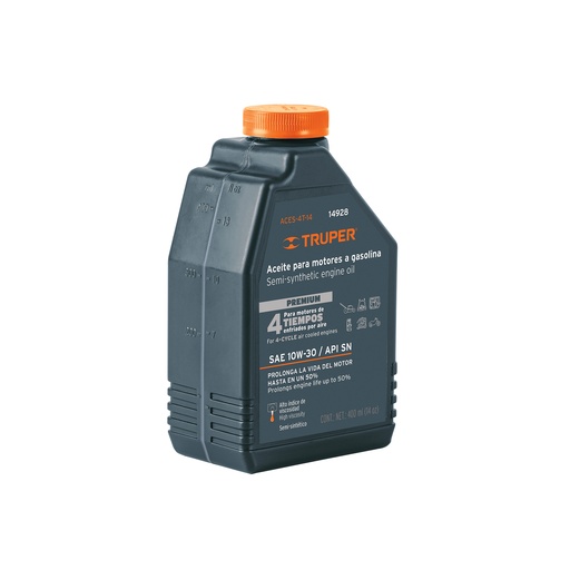 [T14928] Aceite semi-sintético, motor 4 tiempos, 470ml (16oz), Truper - Pag 274