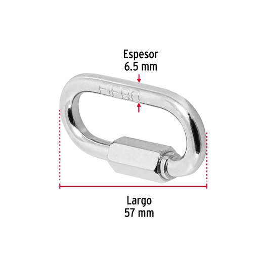 [T44021] Bandola de acero de 3/16' con seguro, Fiero - Pag 740