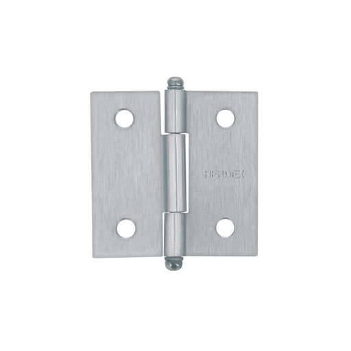 [T43254] Bisagra cuadrada 2' acero cromo mate, redonda, Hermex - Pag 766