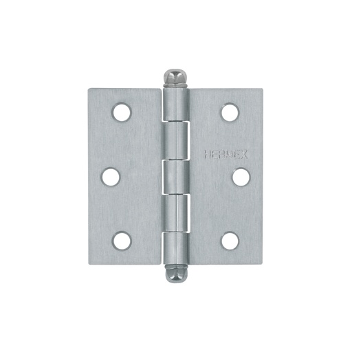 [T43255] Bisagra cuadrada 2-1/2' acero cromo mate, redonda, Hermex - Pag 766