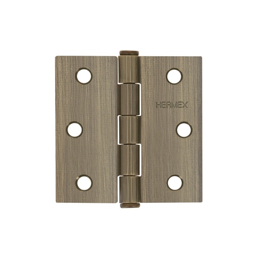[T43250] Bisagra cuadrada 2-1/2' acero latonado antiguo, plana - Pag 766