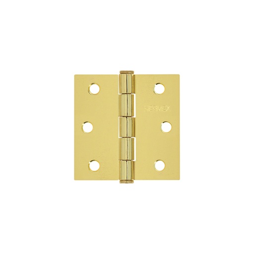 [T43236] Bisagra cuadrada 2-1/2' acero latonado, plana, Hermex - Pag 766
