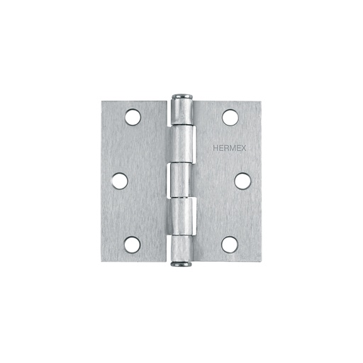 [T43261] Bisagra cuadrada 3' acero cromo mate, plana, Hermex - Pag 766