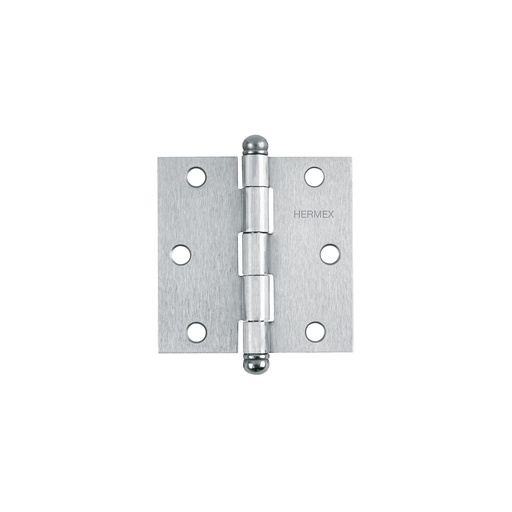 [T43256] Bisagra cuadrada 3' acero cromo mate, redonda, Hermex - Pag 766