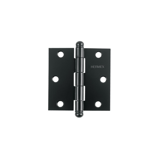 [T46919] Bisagra cuadrada 3' negro, redonda, Hermex - Pag 766
