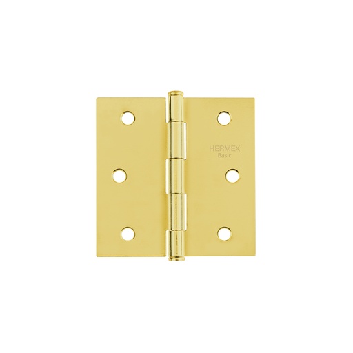 [T28800] Bisagra cuadrada 3', acero latonado, plana, Hermex Basic - Pag 767