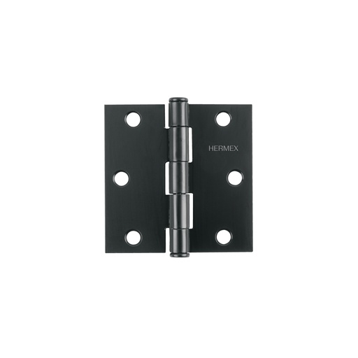 [T46918] Bisagra cuadrada 3', acero, negro, plana, Hermex - Pag 766