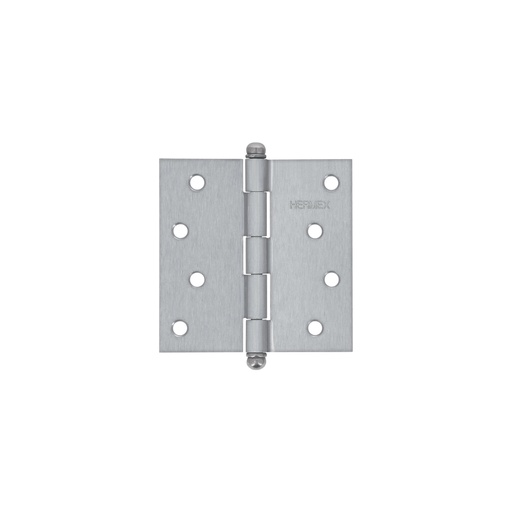 [T43258] Bisagra cuadrada 4' acero cromo mate, redonda, Hermex - Pag 766