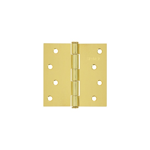 [T43239] Bisagra cuadrada 4' acero latonado, plana, Hermex - Pag 766
