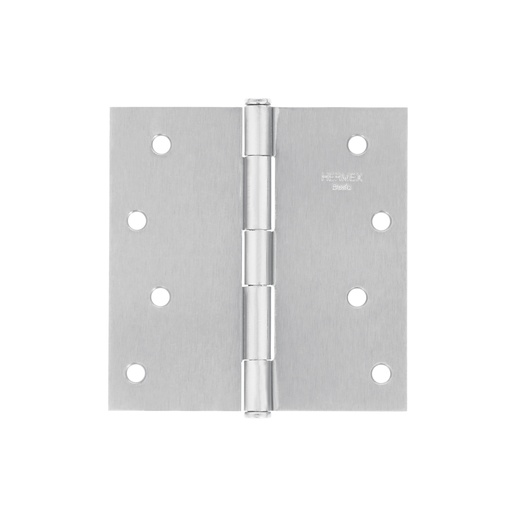 [T23689] Bisagra cuadrada 4', acero cromo mate, plana, Hermex Basic - Pag 767