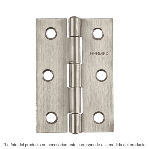 [T43204] Bisagra rectangular 3-1/2' acero inoxidable, Hermex - Pag 767