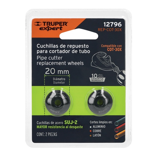 [T12796] Blíster con 2 cuchillas para cortador de tubo COT-30X - Pag 137