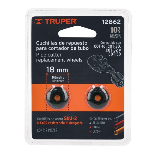 [T12862] Blíster con 2 cuchillas para cortadores de tubo COT-16-50 - Pag 137