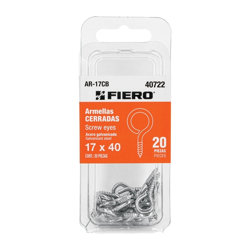 [T40722] Blíster con 20 armellas cerradas de 17 x 40, Fiero - Pag 760, 761