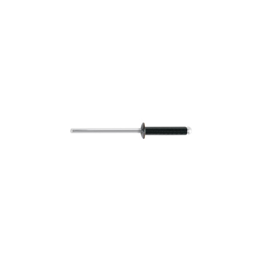 [T46564] Bolsa c/50 remaches 1/8'x1/2' negros de aluminio, ala 1/4' - Pag 751
