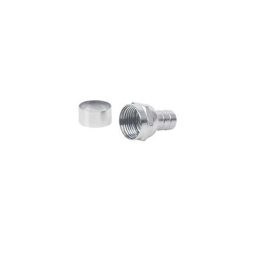 [T48480] Bolsa con 4 conectores coaxiales RG 6 tipo campana, Volteck - Pag 514