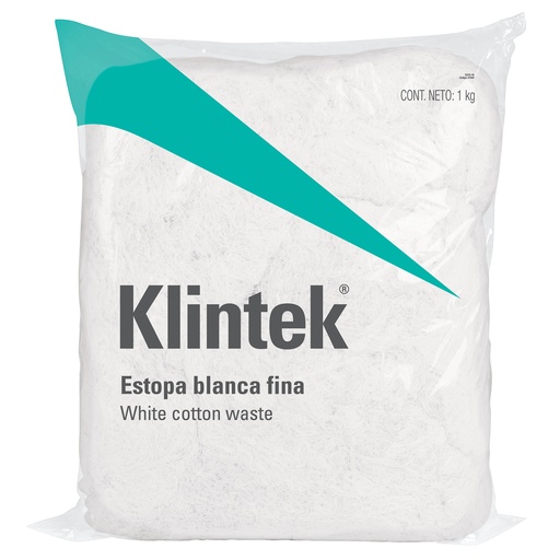 [T57000] Bolsa de 1 kg de estopa color blanca, Klintek - Pag 803