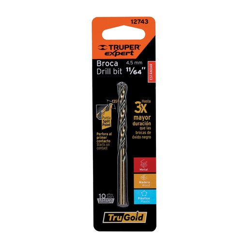 [T12743] Broca HSS 11/64' Trugold para metal en blíster, Expert - Pag 55
