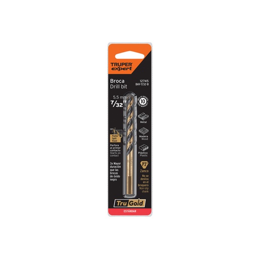 [T12745] Broca HSS 7/32' Trugold para metal en blíster, Expert - Pag 70