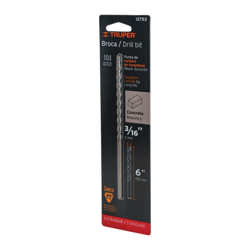 [T12753] Broca para concreto de 3/16 x 6' en blíster, Truper - Pag 76