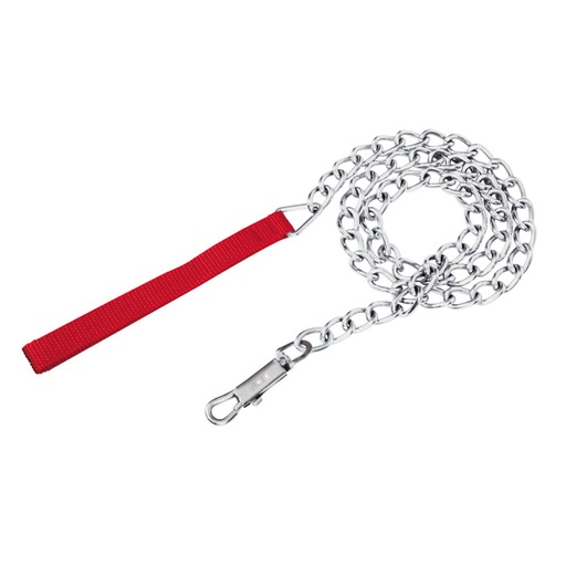 [A113508] Cadena para perro cromada 2.5 mm x 1.20 m color rojo