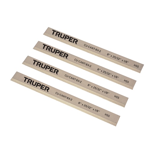 [T16921] Caja con 4 cuchillas HSS para canteadora CANT-8X-2, Truper - Pag 304