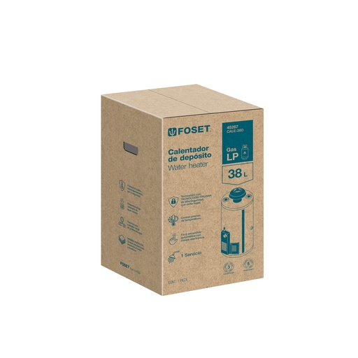 [T45267] Calentador de depósito 38 L 1 servicio gas L.P., Foset - Pag 693