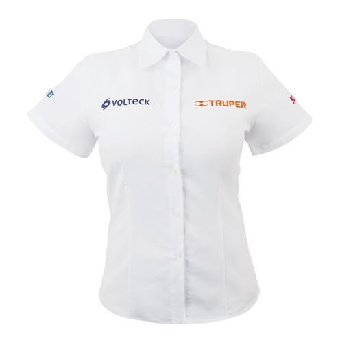 [T62102] Camisa blanca para dama, manga corta talla M, Truper