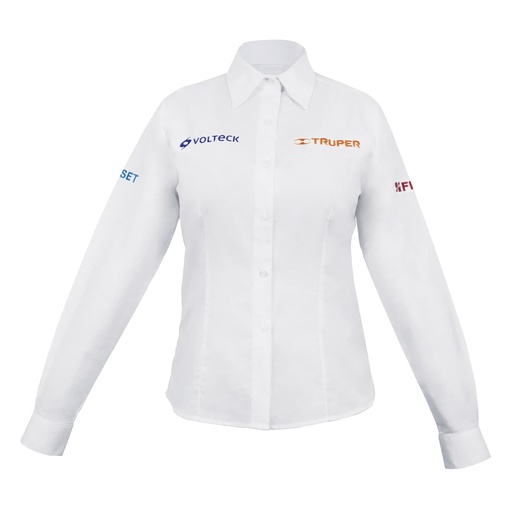 [T63110] Camisa blanca para dama, manga larga talla XXG, Truper