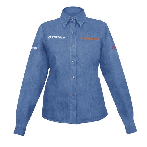 [T62107] Camisa de mezclilla para dama, manga larga talla M, Truper - Pag 502