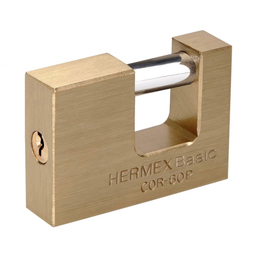 [T22518] Candado antipalanca 60 mm cuerpo de latón, Hermex Basic - Pag 774, 798