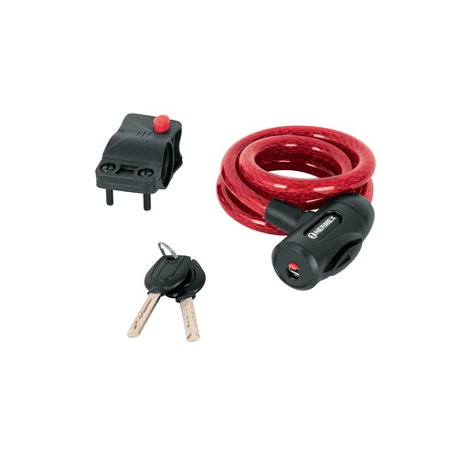 [T43923] Candado de cable con llave, 12 mm X 1.0 m, Hermex - Pag 777
