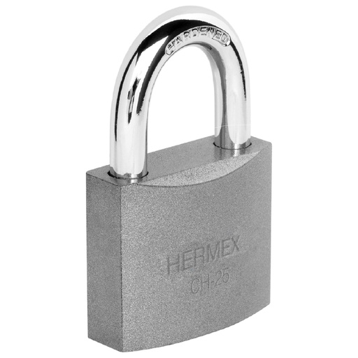 [T43795] Candado de hierro 25 mm gancho corto en caja, Hermex - Pag 773, 798
