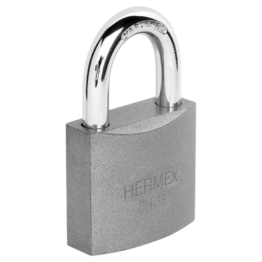 [T43318] Candado de hierro 38 mm gancho corto en blíster, Hermex - Pag 773, 798