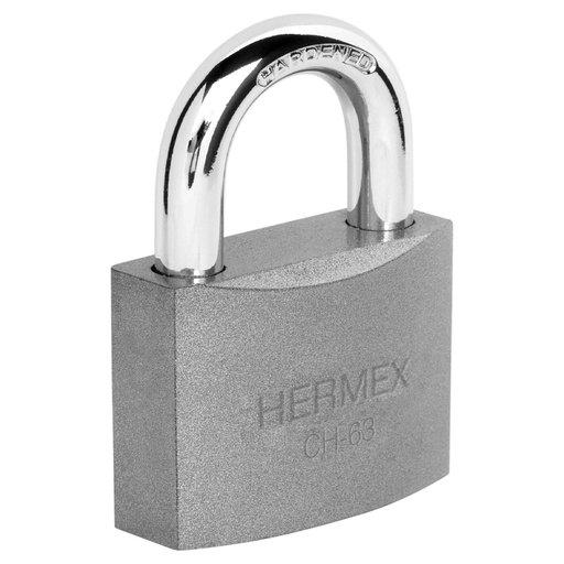 [T43801] Candado de hierro 63 mm gancho corto en caja, Hermex - Pag 773, 798