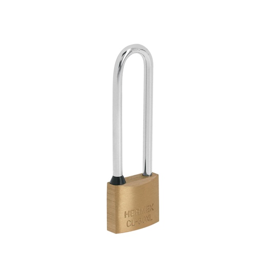 [T43440] Candado de latón 30 mm gancho extra largo en blíster, Hermex - Pag 772, 798